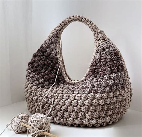 Borsa Shopping In Crochet Bianco .